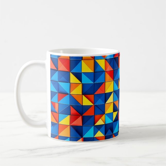 Taza De Café Grid Fragments (Izquierda)