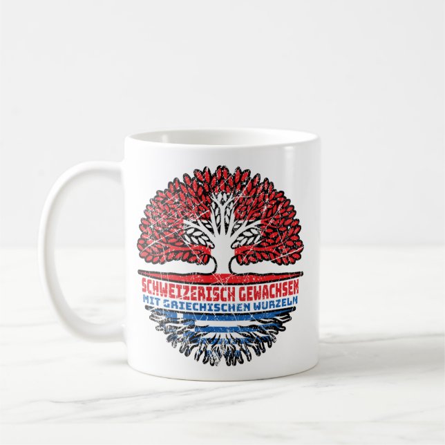 Taza De Café Griechenland Griechisch Schweizer Schweiz Baum (Izquierda)