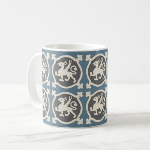 Taza De Café Griffin medieval Tiles Coffee Mug