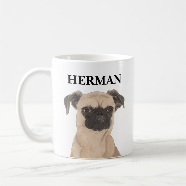 Taza De Café Griffon de Bruselas personalizado (Izquierda)