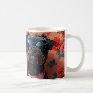 Taza De Café Griffon de caza de pelo duro corazón día de San Va