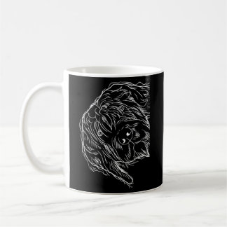 Taza De Café Griffon puntiaguda con cable de perro