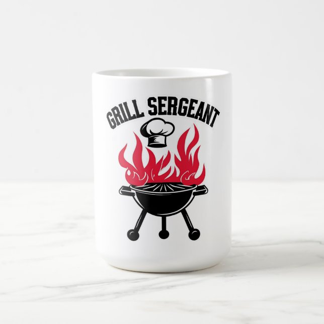 Taza De Café Grill Sargento BBQ Dad Funny Fiesta (Centro)