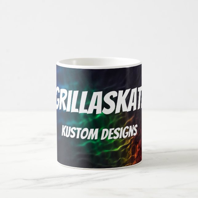 Taza De Café GrillaSkate Kustom Design 001B Ripples Mug (Centro)