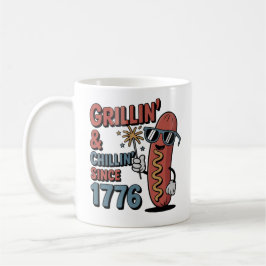 Taza De Café Grillín’ y Chillin’ 4 de julio Mug