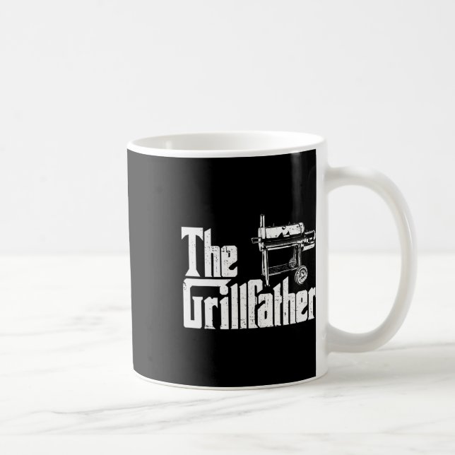Taza De Café Grilling Smoker And Grill Chef Grillfather Grilled (Derecha)