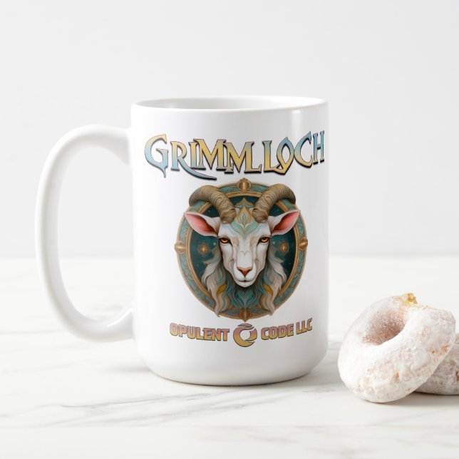 Taza De Café Grimmloch Goat Emblem Fantasy RPG (Con donut)