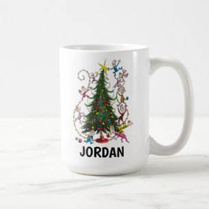 Taza De Café Grinch clásico   Árbol de Navidad - Personalizado