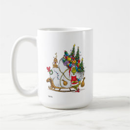 Taza De Café Grinch clásico | Grinch & Max con Sleigh