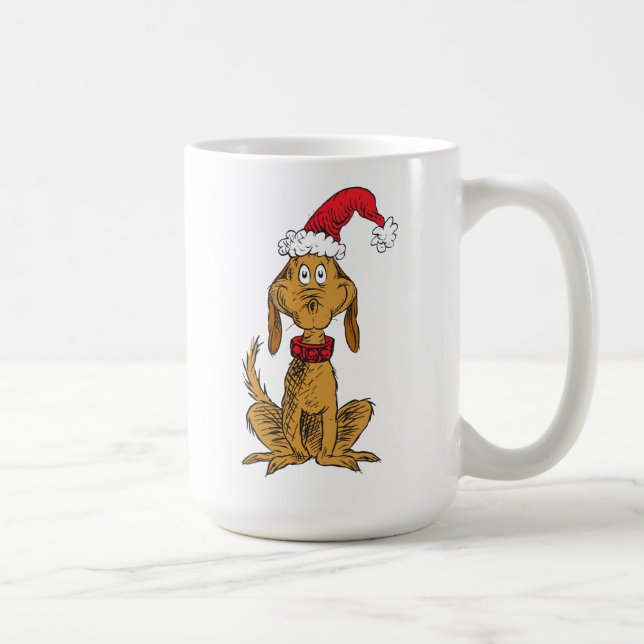 Taza De Café Grinch Clásico | Max - Sombrero de Santa (Derecha)