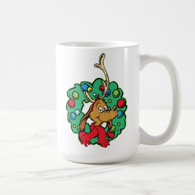 Taza De Café Grinch | Corona de Navidad Max (Derecha)