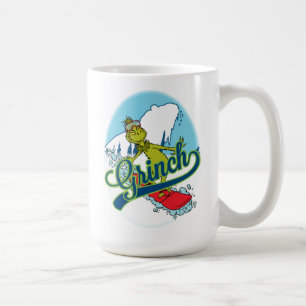 Taza De Café Grinch en snowboard
