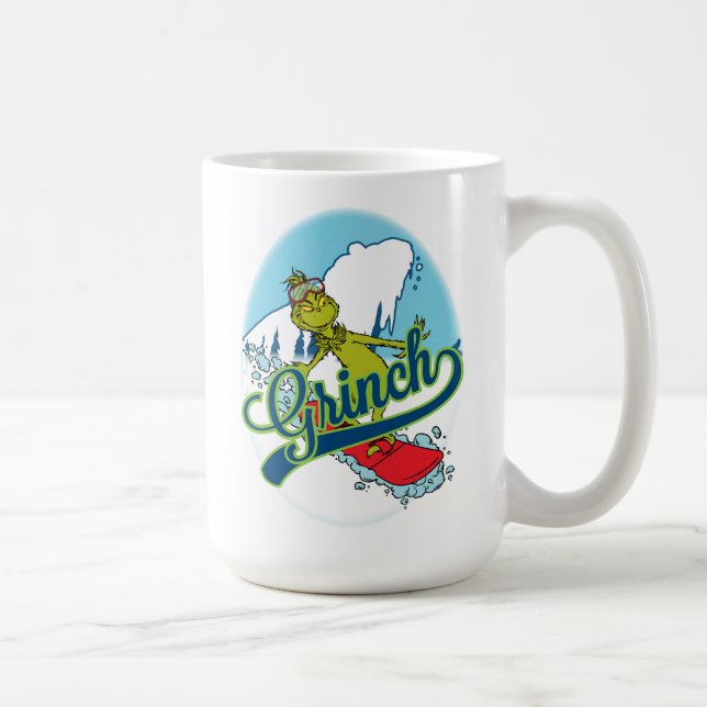 Taza De Café Grinch en snowboard (Derecha)