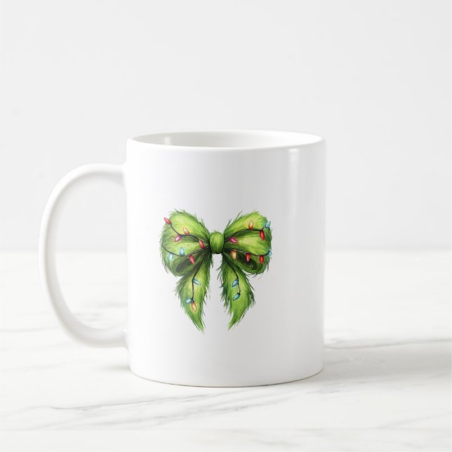 Taza De Café Grinchmas divertidos Coquette Bow (Izquierda)