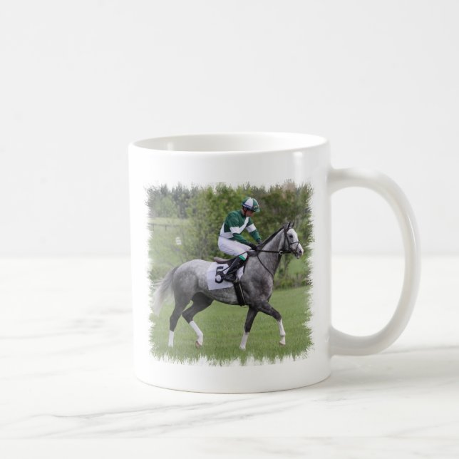 Taza de café gris Dappled del caballo de raza (Derecha)