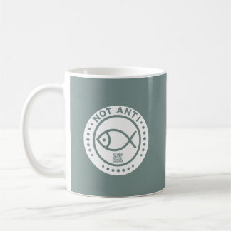 Taza De Café Gris de la batalla NoAntiFish mug