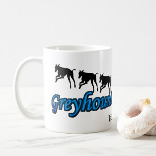Taza De Café Gris en ejecución Perro Lover Personalizado