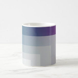 Taza De Café gris magenta verde azulado