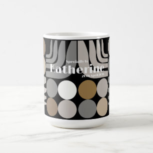 Taza De Café Gris negro bohemio