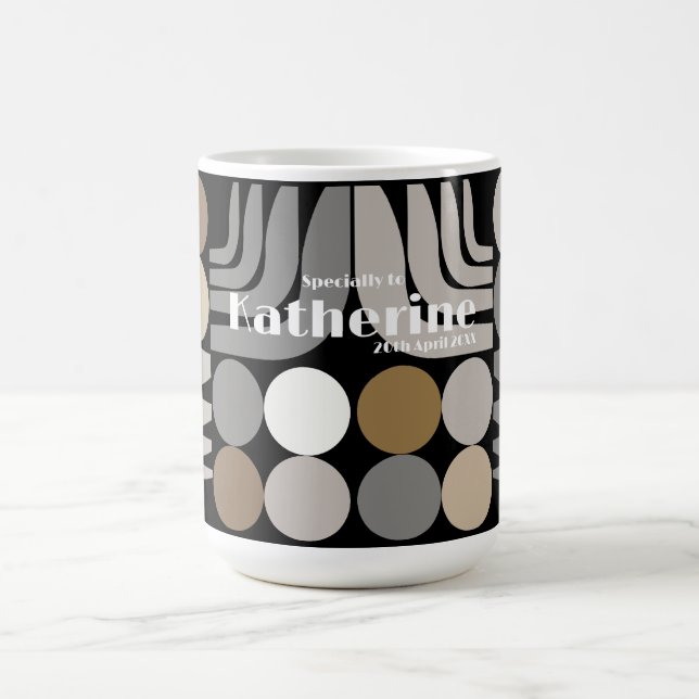 Taza De Café Gris negro bohemio (Centro)