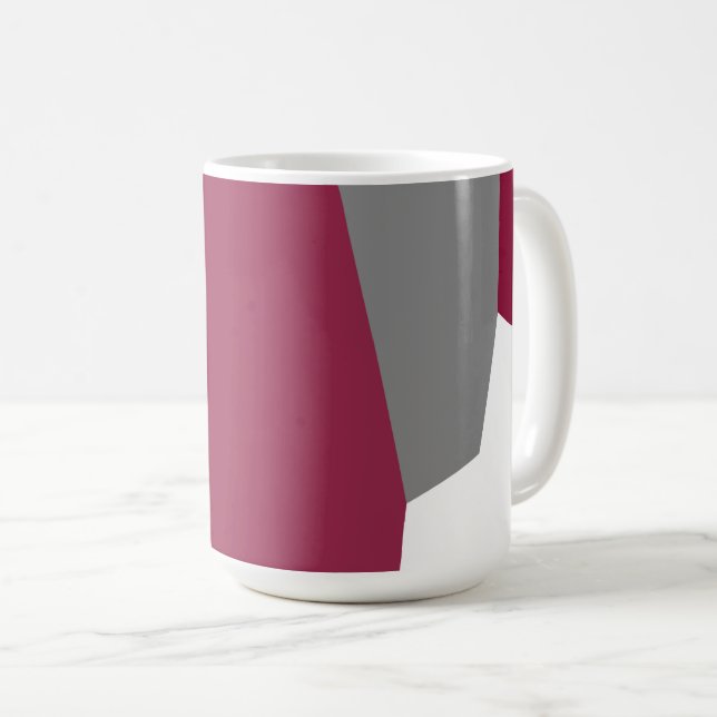 Taza De Café Gris rosa y blanco (Anverso derecho)