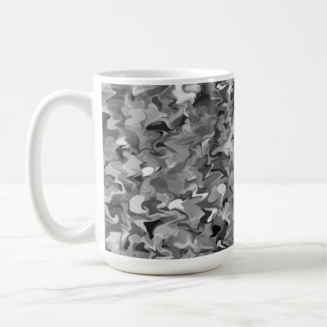 Taza De Café Gris Swirl 15oz Mug (Izquierda)
