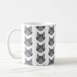 Taza De Café Gris Tabby Gats en Mug