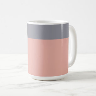 Taza De Café Gris y Coral Mug
