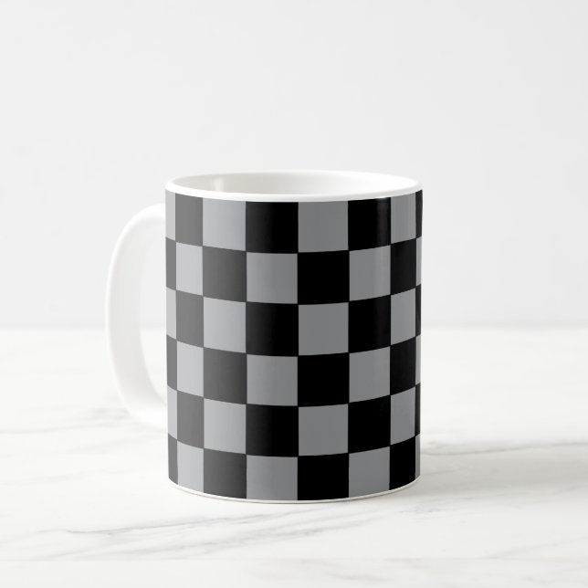 Taza De Café Gris y negro controlados (Anverso izquierdo)