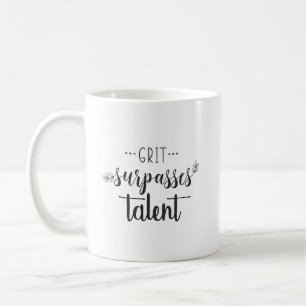 Taza De Café Grit vs Talento - Motivación del Gimnasio del Éxit