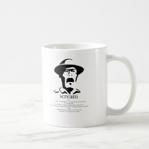 Taza De Café gritando a un hombre con definición