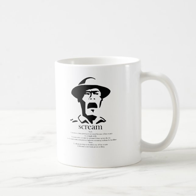 Taza De Café gritando a un hombre con definición (Derecha)