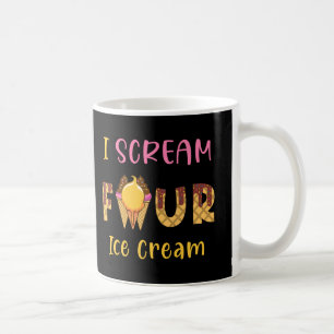 Taza De Café Grito Cuatro Hijos Crema De Hielo Niño Chica 4º Cu