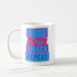 Taza De Café Grito de rabia Snack Repetir – Divertido identific