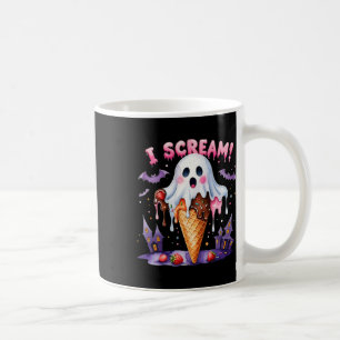 Taza De Café Grito Fantasma Ice Cream Halloween Arte Gracioso