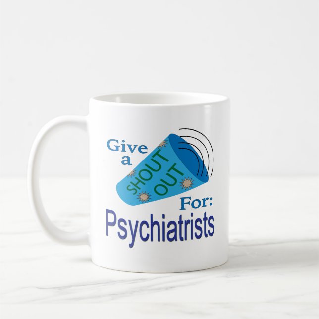 Taza De Café Gritos a los psiquiatras (Izquierda)