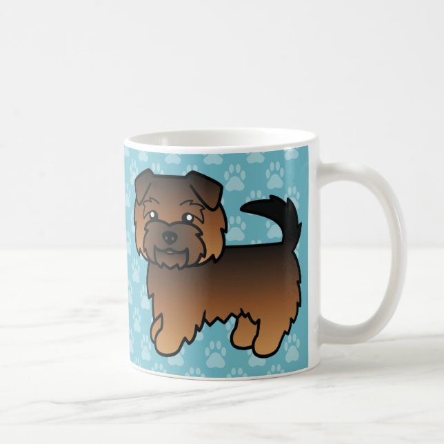 Taza De Café Grizzle Norfolk Terrier (Derecha)