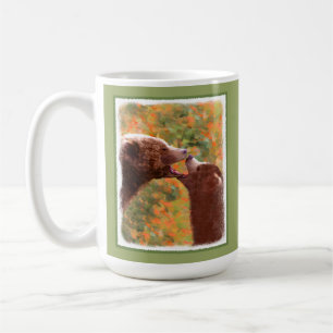 Taza De Café Grizzly Bear Mom and Cub Painting - Wildlife Art
