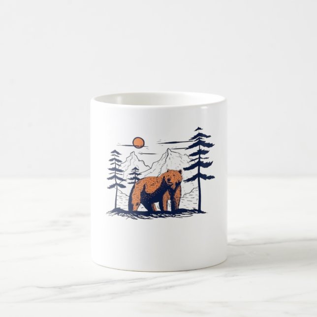 Taza De Café Grizzly Bear mug (Centro)