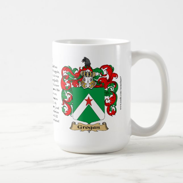 Taza De Café Grogan, el origen, el significado y el escudo (Derecha)