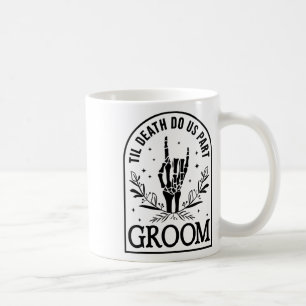 Taza De Café Groom Bride Engagement Boda Halloween Parejas Mamá
