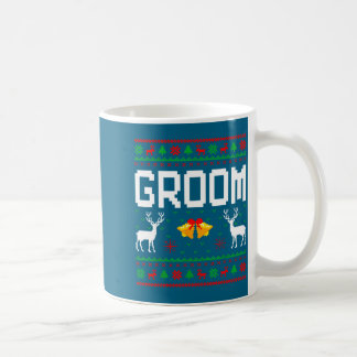 Taza De Café Groom bride married couple ugly christmas sweater 