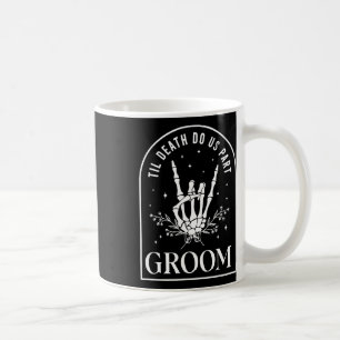 Taza De Café Groom Bride Skeleton Rock Hand Boda Hal