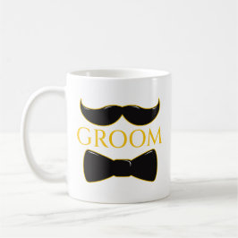 Taza De Café Groom Mustache Y Bow Tie