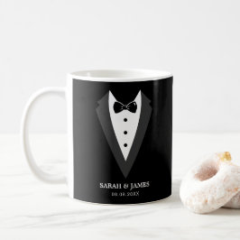 Taza De Café Groomsman personalizado negro