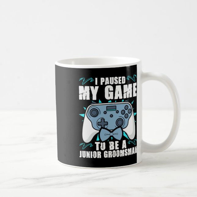 Taza De Café Groomsman Video Gamer Junior Groomsmen Pausa Mi G (Derecha)