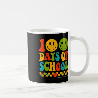 Taza De Café Groovy 100 Días De Enseñanza De Estudiantes Niños
