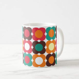 Taza De Café Groovy 70s Retro Flower Pattern | Bold Boho Floral