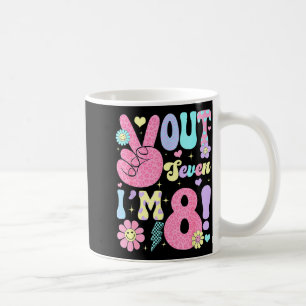 Taza De Café Groovy Adiós Siete Tengo 8 Años Cumpleaños 8
