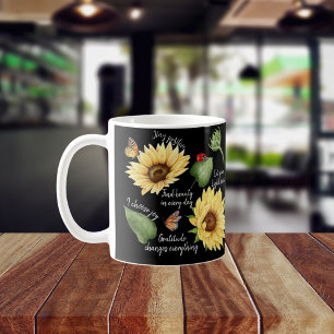 Taza De Café Groovy Affirmations Positive Floral Self Care